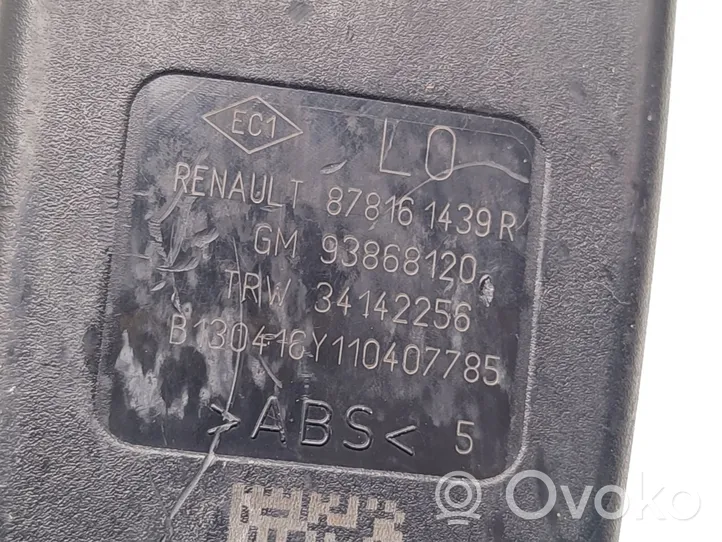 Opel Vivaro Front seatbelt buckle 878161439R