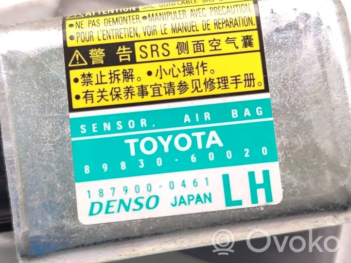 Toyota Land Cruiser (J120) Sensor impacto/accidente para activar Airbag 89830-60020