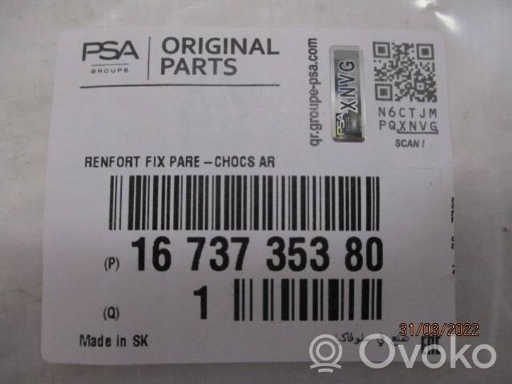 Peugeot 208 Support de pare-chocs arrière 9836087380