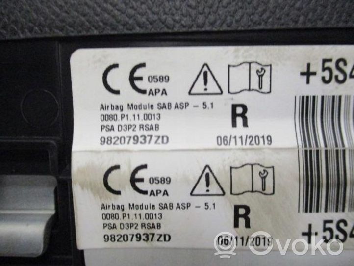 Citroen DS3 Poduszka powietrzna Airbag fotela 98207937ZD