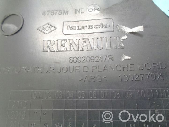 Renault Clio IV Kojelaudan sivupäätyverhoilu 689211335R