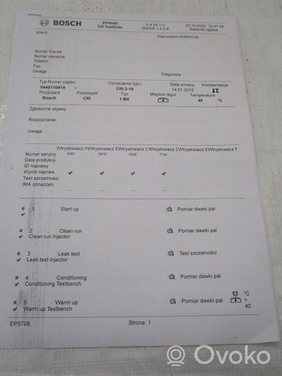 Dacia Duster II Injecteur de carburant 8201636333