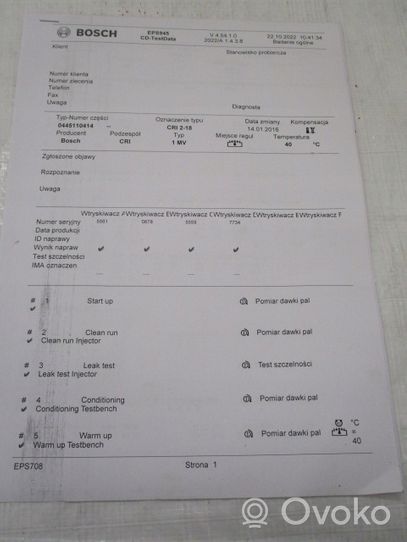 Dacia Duster II Injecteur de carburant 8201636333