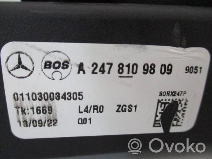 Mercedes-Benz GLB x247 Copertura ripiano portaoggetti A2478109809