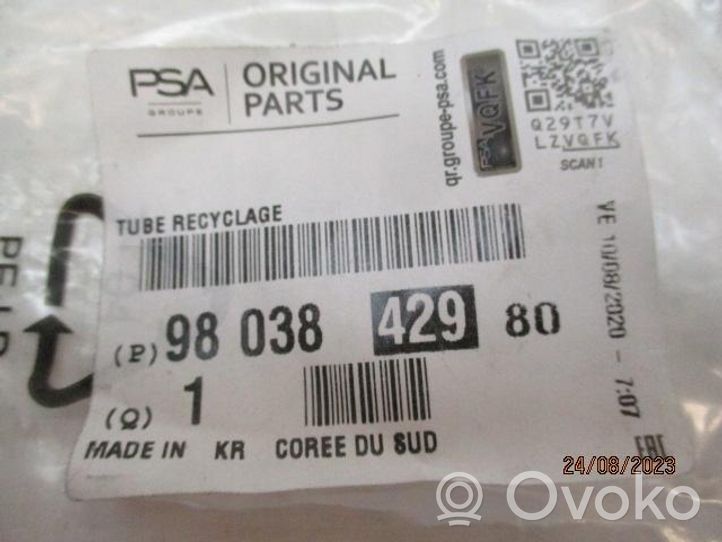 Citroen C3 Tuyau de raccordement solide EGR 9803842980