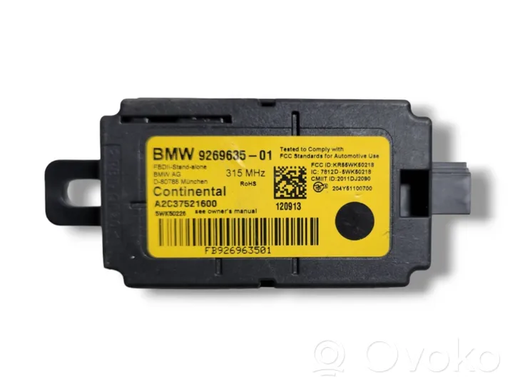 BMW 3 F30 F35 F31 Alarm control unit/module 9269635