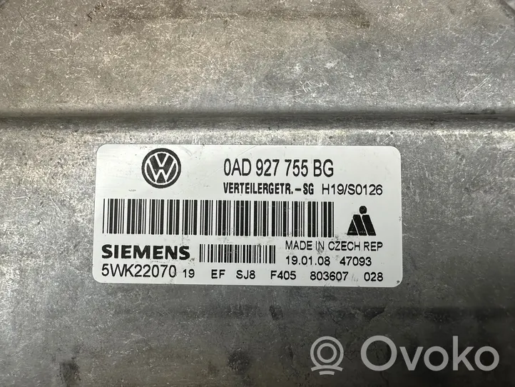 Volkswagen Touareg I Gearbox control unit/module 0AD927755BG