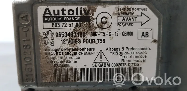 Peugeot 307 Module de contrôle airbag 9653493180