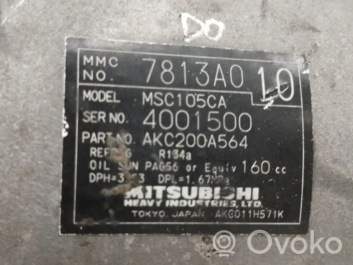 Mitsubishi Grandis Oro kondicionieriaus kompresorius (siurblys) AKC200A564