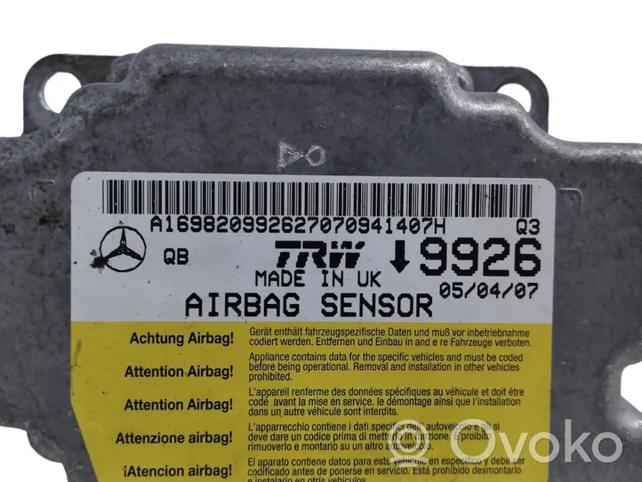 Mercedes-Benz B W245 Module de contrôle airbag A1698209926