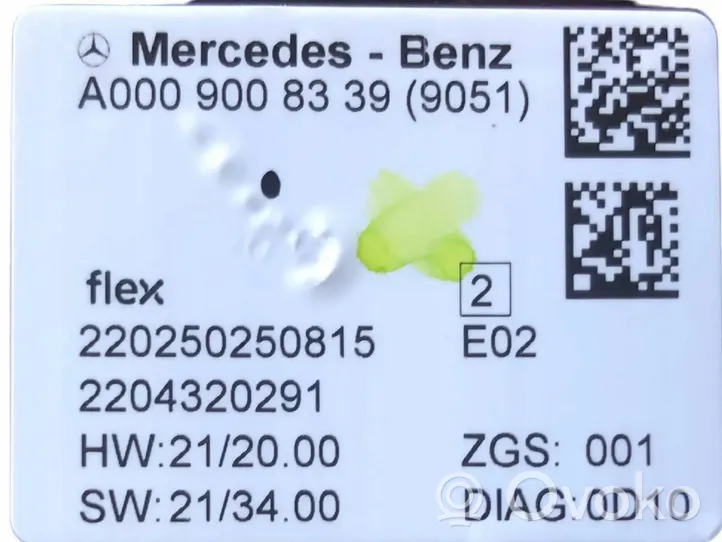Mercedes-Benz S W223 Garniture de console d'éclairage de ciel de toit A0009008339