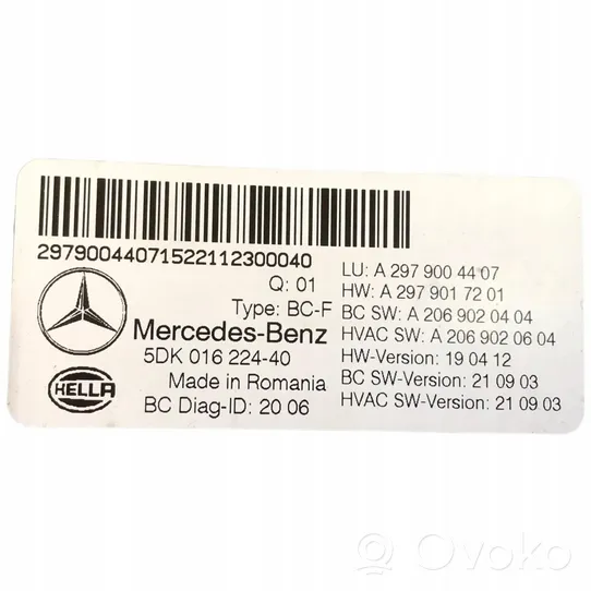 Mercedes-Benz EQS V297 Modulo comfort/convenienza A2979004407