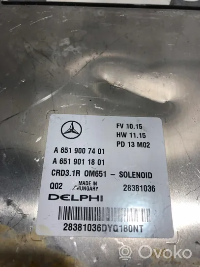 Mercedes-Benz E W212 Unité de commande, module ECU de moteur A6519007401