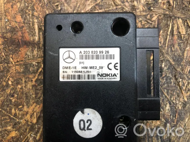 Mercedes-Benz C W203 Modulo di controllo comandi vocali A2038209926