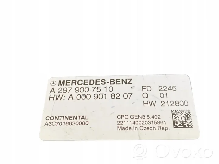 Mercedes-Benz EQS V297 Centralina/modulo scatola del cambio A2979007510