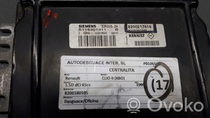 Renault Clio II Muut ohjainlaitteet/moduulit 8200217414