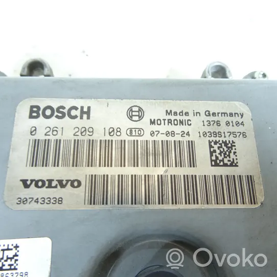 Volvo S80 Unité de commande, module ECU de moteur 0261209108
