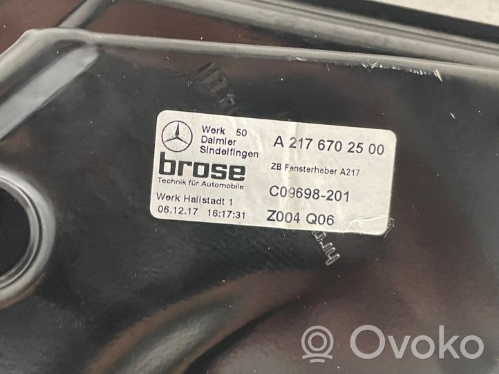 Mercedes-Benz S C217 Finestrino/vetro retro A2176700010