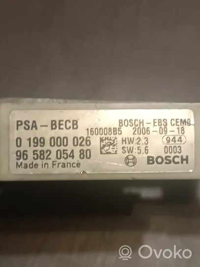 Citroen C4 Grand Picasso Câble négatif masse batterie 9658205480
