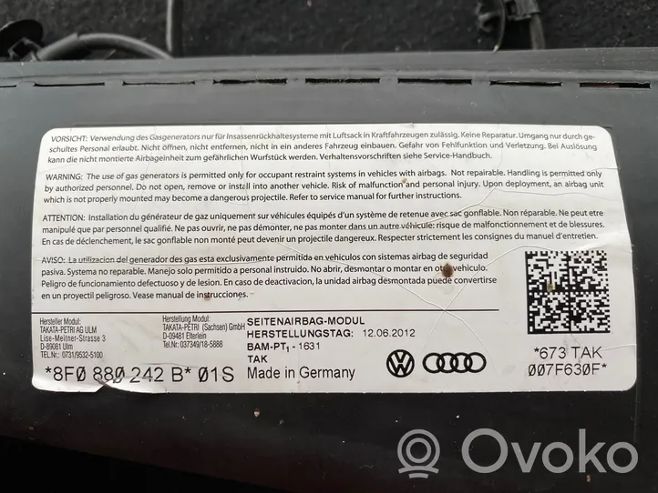 Audi A5 8T 8F Airbag de siège 8F0880242B