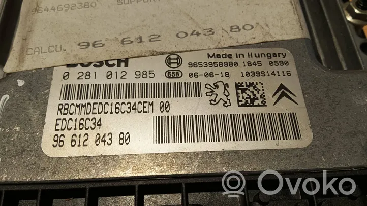 Citroen C4 I Komputer / Sterownik ECU i komplet kluczy 9661204380