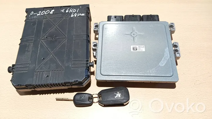 Peugeot 2008 I Komputer / Sterownik ECU i komplet kluczy 9807532080