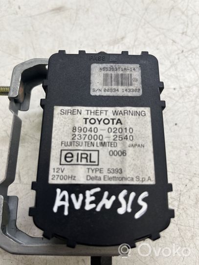 Toyota Avensis T250 Allarme antifurto 8904002010