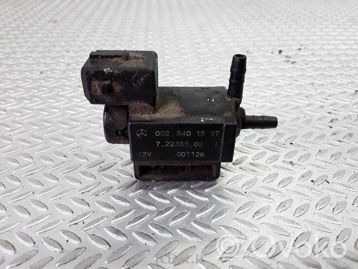 Mercedes-Benz ML W163 Electrovanne Soupape de Sûreté / Dépression 0025401897