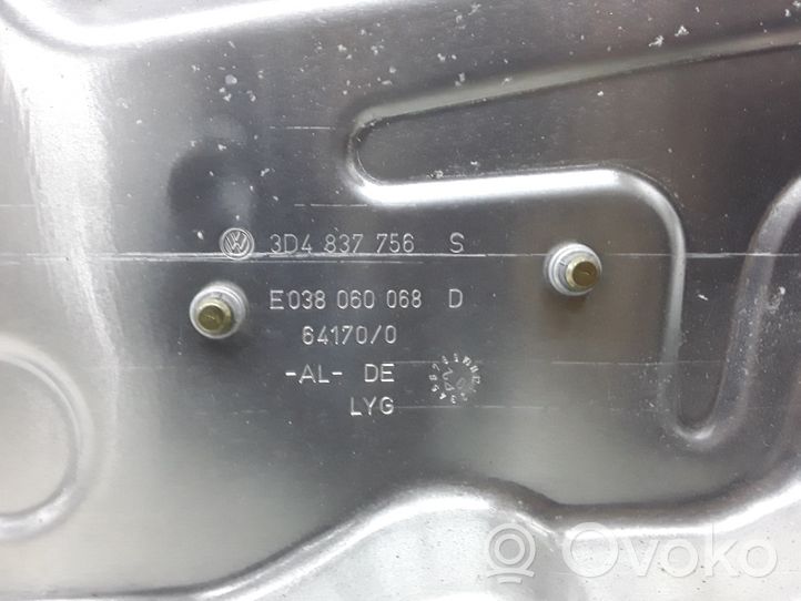Volkswagen Phaeton Elektryczny podnośnik szyby drzwi przednich 3D4837756S