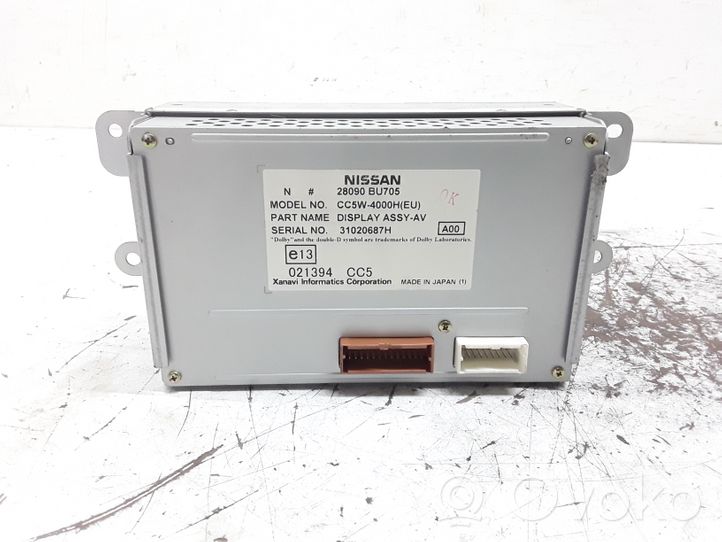 Nissan Almera Tino Monitori/näyttö/pieni näyttö 28090BU705