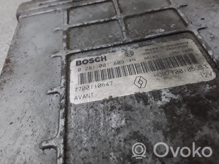 Renault Scenic I Sterownik / Moduł ECU 0281001809