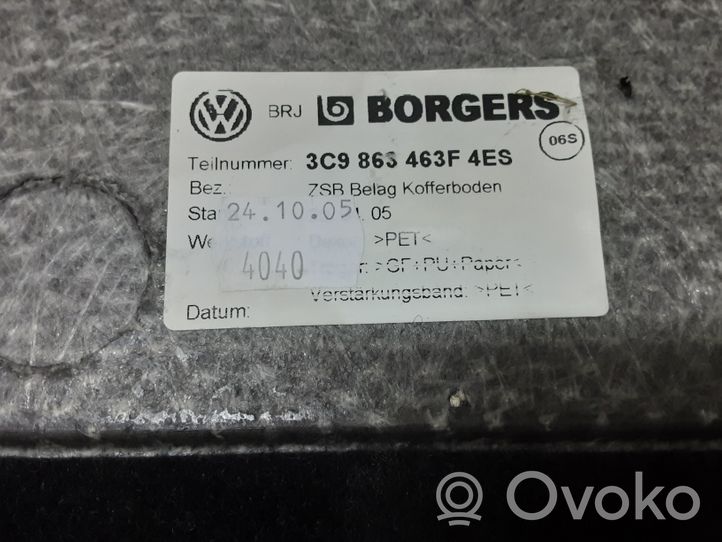 Volkswagen PASSAT B6 Tappeto di rivestimento del fondo del bagagliaio/baule 3C9863463F4ES
