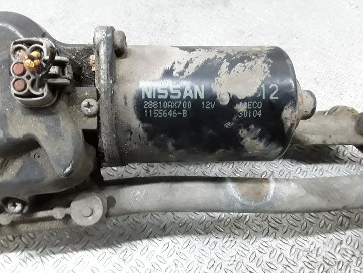 Nissan Micra Mechanizm i silniczek wycieraczek szyby przedniej / czołowej 1155646B