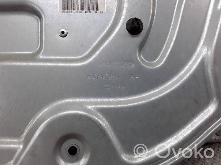 Volvo V50 Mécanisme de lève-vitre avant sans moteur 8679081RH