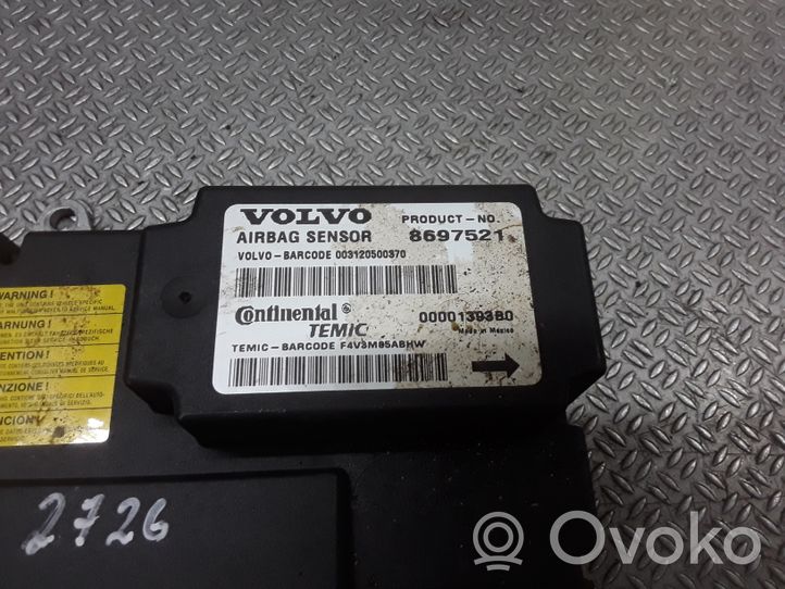 Volvo S40 Gaisa spilvenu vadības bloks 8697521