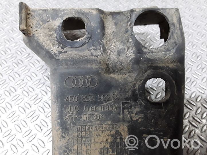 Audi A8 S8 D3 4E Staffa di rinforzo montaggio del paraurti anteriore 4E0853922C