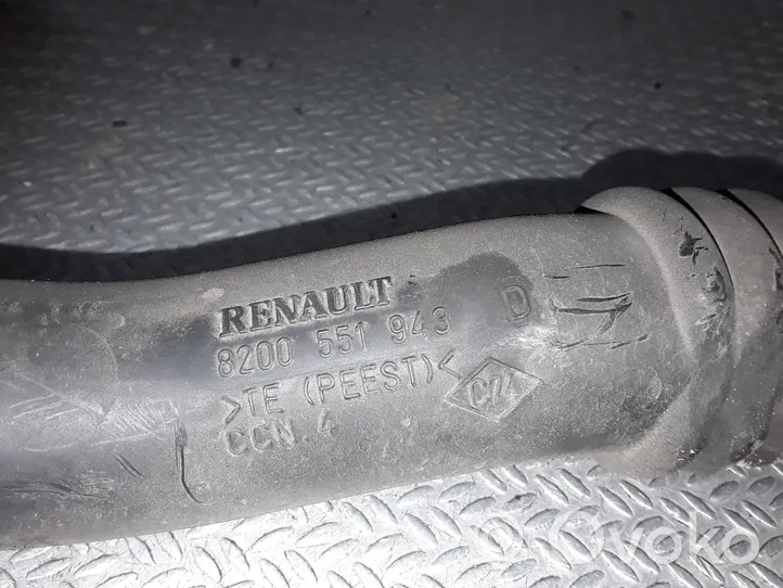 Renault Laguna III Tube d'admission de tuyau de refroidisseur intermédiaire 8200551943D
