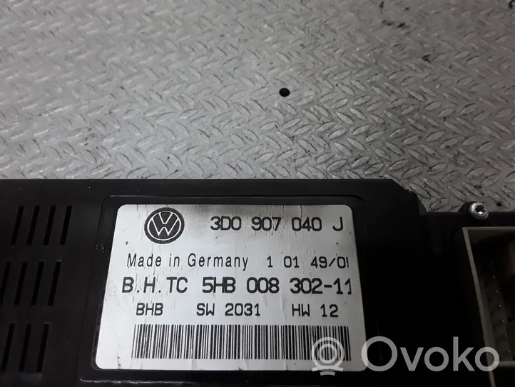 Volkswagen Phaeton Komfortsteuergerät Bordnetzsteuergerät 3D0907040J