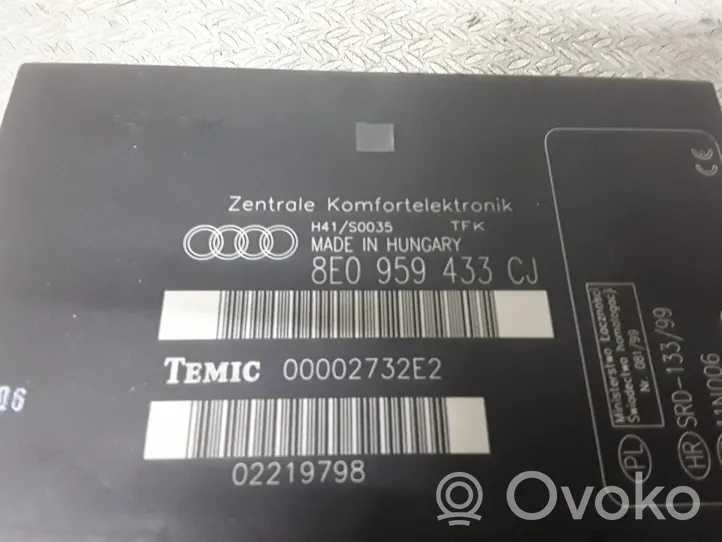 Audi A4 S4 B7 8E 8H Modulo comfort/convenienza 8E0959433CJ