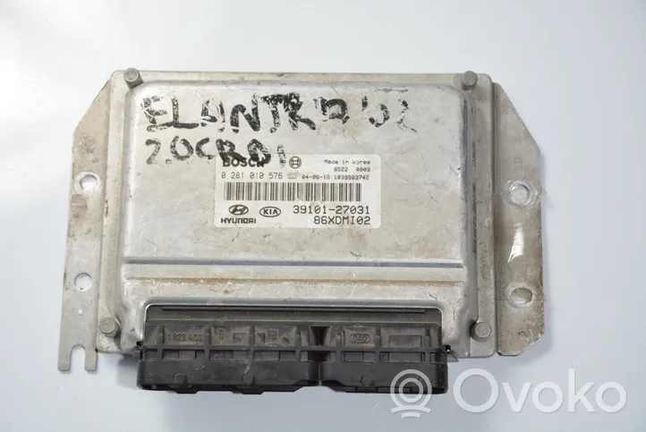 Hyundai Elantra Unité de commande, module ECU de moteur 0281010576