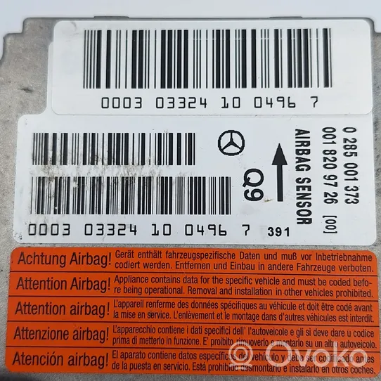 Mercedes-Benz C W203 Module de contrôle airbag 0018209726