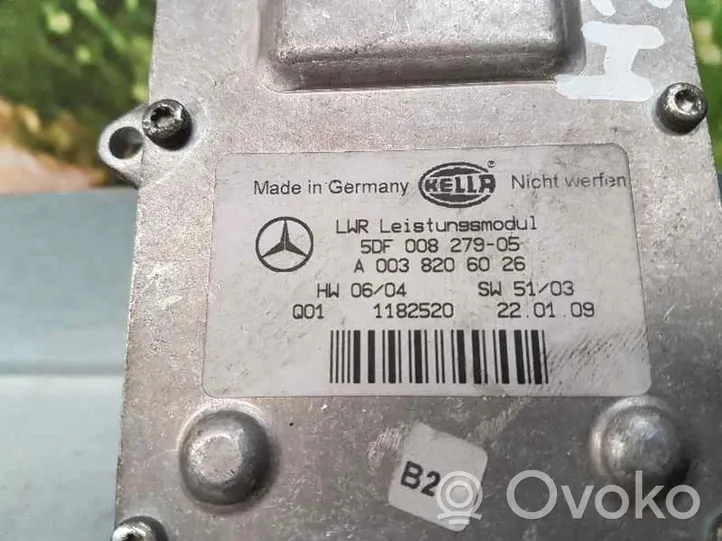Mercedes-Benz E W211 Xenon-valojen ohjainlaite/moduuli A0038206026