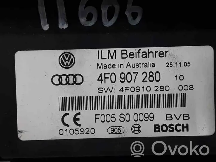 Audi A6 S6 C6 4F Citu veidu vadības bloki / moduļi 4F0907280