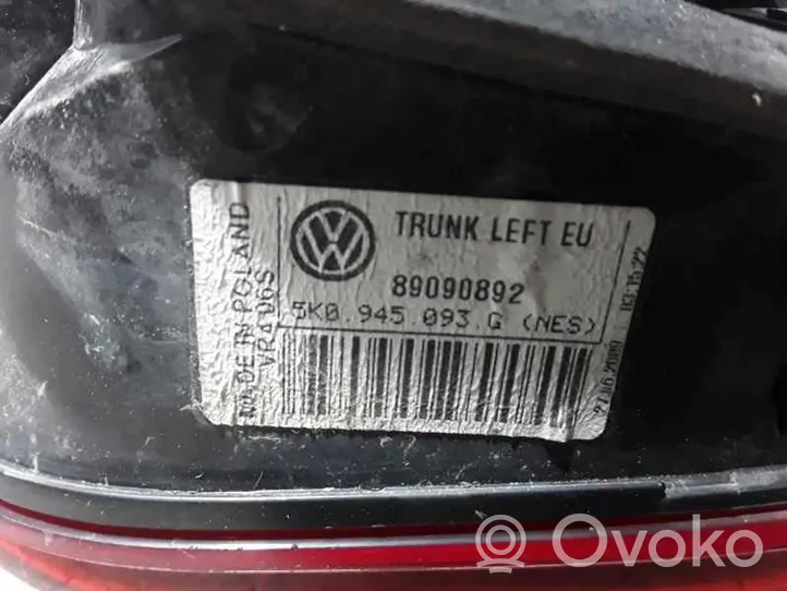 Volkswagen Golf VI Feux arrière / postérieurs 5K0945093G