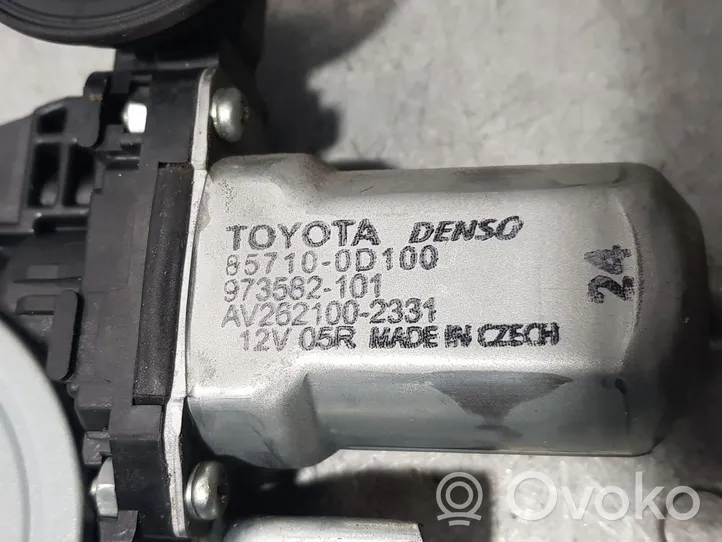 Toyota Yaris Regulador de ventanilla eléctrico de puerta delantera 857100D100