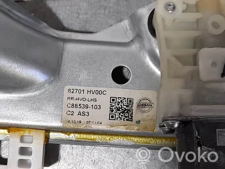 Nissan Qashqai Elektryczny podnośnik szyby drzwi tylnych 82701HV00C