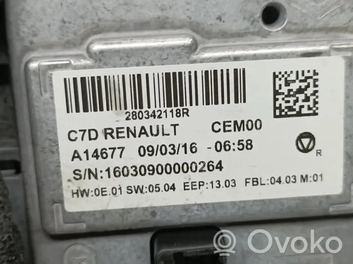 Renault Kadjar Radija/ CD/DVD grotuvas/ navigacija 280342118R