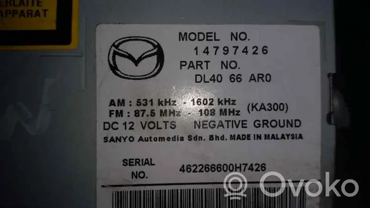 Mazda 2 Radio/CD/DVD/GPS head unit 14797426