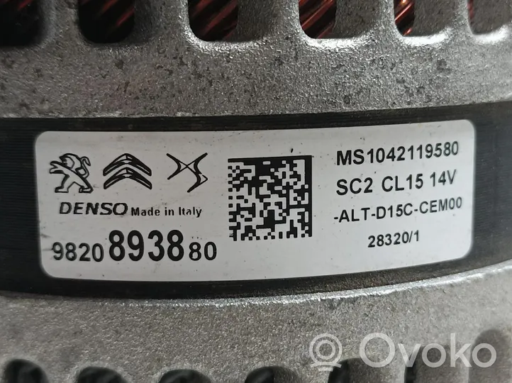 Peugeot 2008 II Generatore/alternatore 9820893880