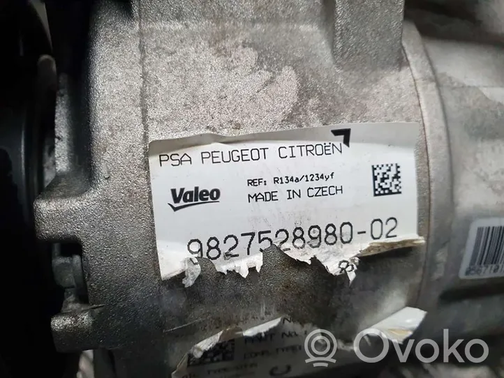 Peugeot 308 Kompresor / Sprężarka klimatyzacji A/C 9827528980